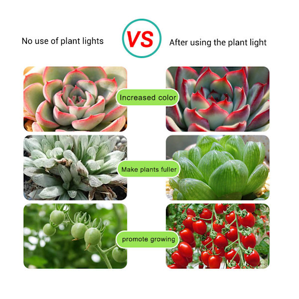 LED 5V fuldt spektrum plantevækstlys USB-plantelys med rør velegnet til plante- og blomsterdrivhustelt hydroponics 5M