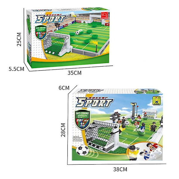 Jalkapallon MM-kisojen kentällä set rakennuspalikat 251pcs