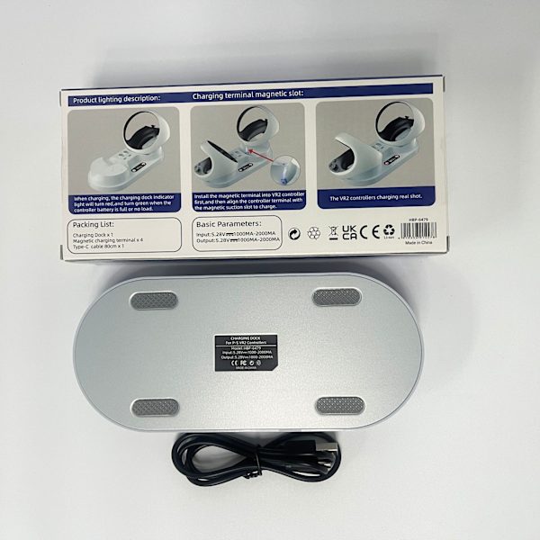 Power PS VR2 Sense Controllerille, jossa on 4 Type-C magneettiliitäntää