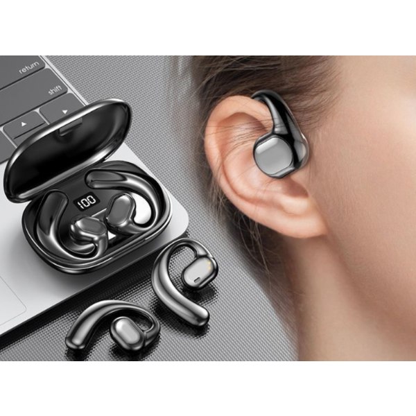 Bluetooth Sport høretelefoner, trådløse høretelefoner 3D Hi-Fi stereolyd, IP7 vandtæt Bluetooth 5.3 headset, 60 timers batterilevetid med opladningsetui,
