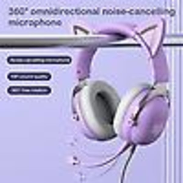 X11 Lovely Ear Gaming -kuulokkeet, joissa mikrofoni ja melua vaimentavat kuulokkeet