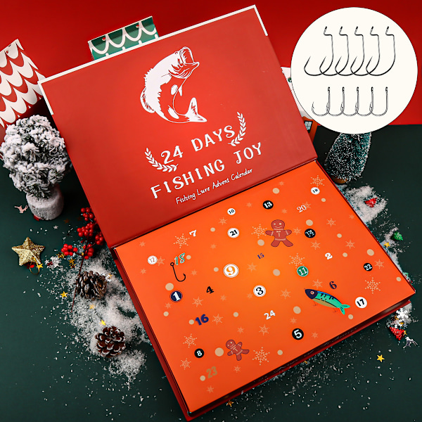 Fiske-Adventskalender - Fiskebete Set, Fiske-Adventskalender | 24 Dagar Med Beten För Sjöfiske, För Pappa, Vänner, Pojkvän