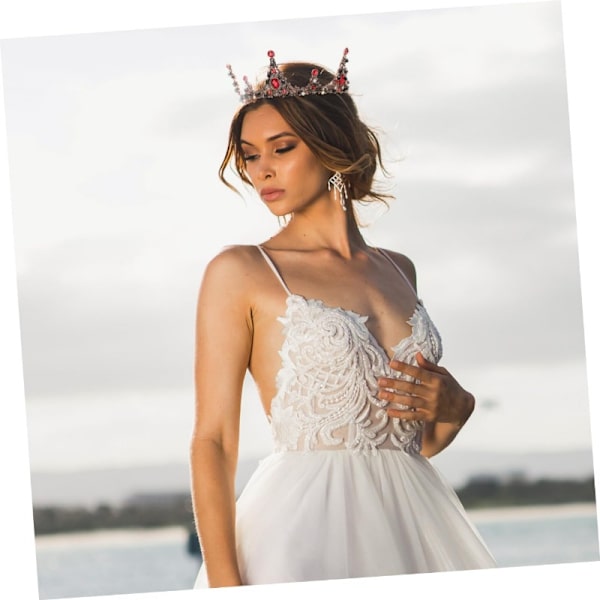 Retro strass gotisk bröllopskrona Svart bröllop tiara Ond drottningkrona, Gotisk tiara Gotisk huvudbonad