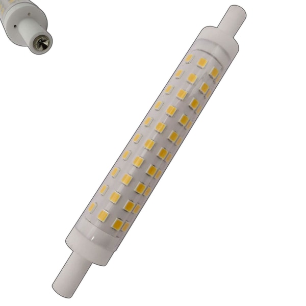 2-pack 10W R7s 118mm dimbar LED-lampa varm vit 3000K 100W halogenekvivalent linjär dubbeländsreflektor för trädgård, offentlig, hall, sträcka