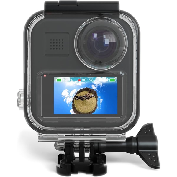 Kompatibel undervattensdykning Vattentät case 45M/147FT med pekskärmsfäste Tillbehör för Go Pro Max Action Camera
