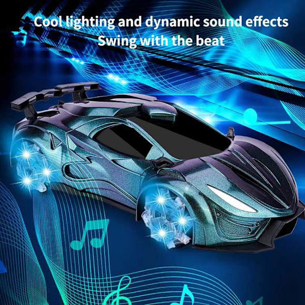 Kädenliikkeillä ohjattava RC-temppuauton, valot ja musiikki, suihkuava kädenliikkeillä ohjattava RC-auto 360° pyörii kaikilla pinnoilla käsin ohjattavat lelut