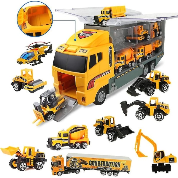 Byggfordon Barn lastbil leksak Transport grävare och dumpers set