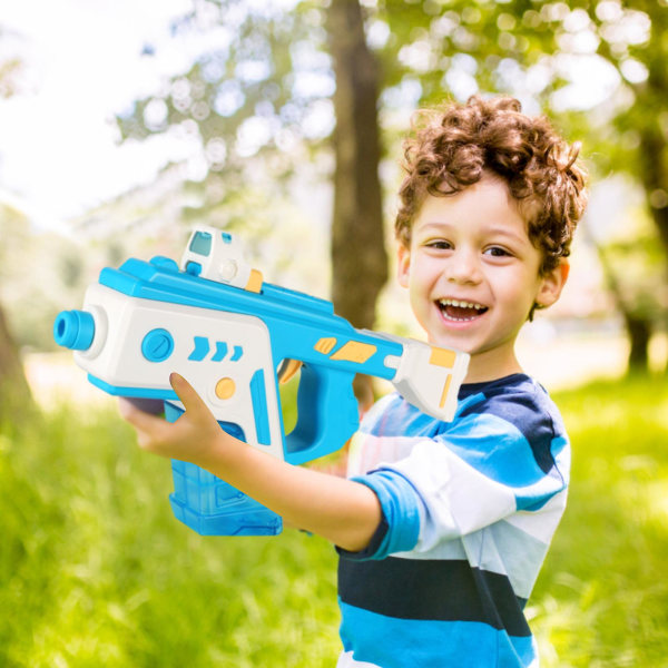 Elektriske vannpistoler for barn i alderen 4-8 år, vannblåsere, fullautomatisk vannleketøy, med høyt trykk blue white