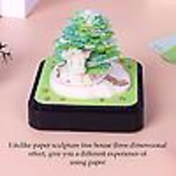 2024 kalenderanteckningsblock, 3D Treehouse Paper Art, multifunktionell klot - fint utförande, mycket hållbart + perfekt present
