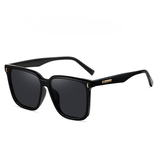 Retro Oversized Square Solglasögon för Kvinnor Trendig Klassisk Stil Solglasögon UV400 Skydd Black