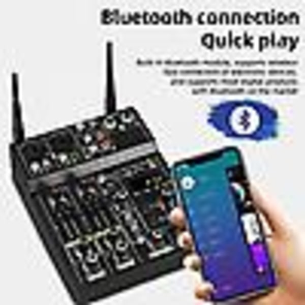 4 Channel Audio Mixer Ammattimainen UHF langaton mikrofonijärjestelmä