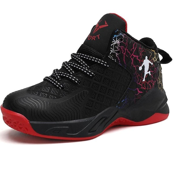 Basketbollskor i läder av hög kvalitet Black Shoes Autumn 6 /