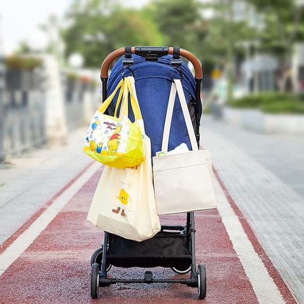 4 Universal Stroller Krokar - karbinkrokar - barnvagnstillbehör - väskkrok - barnvagnsklämma - barnvagnskrok.