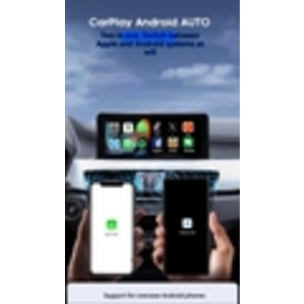 Trådlös CarPlay-adapter, passar bilar från 2015 och framåt, iOS 10+, behåller originalkontroller, stöder navigering, musik med mera. svart