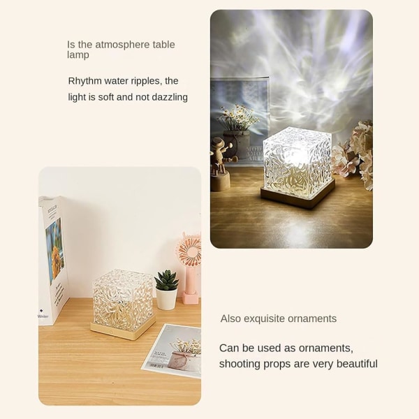 Waveqube The Wave Lamp Qrismora Northern Lights Lampe, Healix Light, Waveqube Wave Lamp (16 farver)