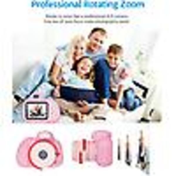 Barnkamera, leksaker för 3-8 år gamla flickor Pojkar, 2,4 tums Ips-skärm, LED-blixt, 32g SD-kort ingår