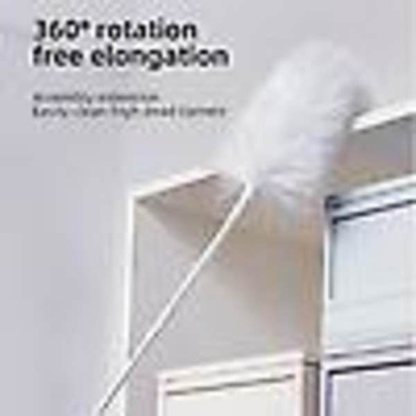 Home Electric Feather Duster Kädessä pidettävä sisäänvedettävä pölyharja