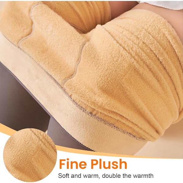 Termisk tights for kvinner, termisk vintertights, elastiske gjennomsiktige leggings Tights i større størrelser Varm fleece-tights