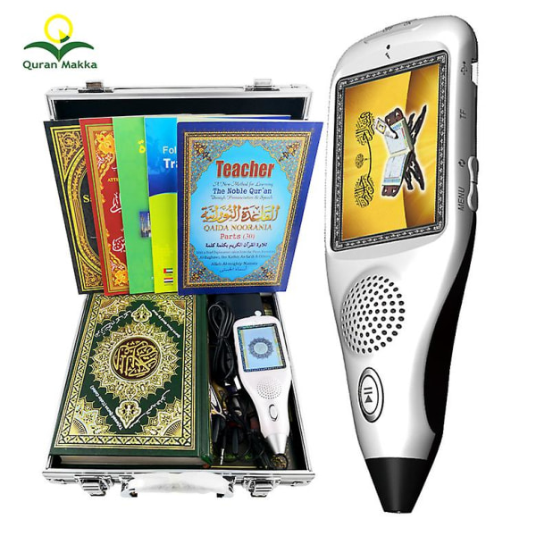 9200 Tajweed Quran Læse Pen 8g Digital LCD-skærm Lille størrelse Koranbog Talende Læsepen Med Oversættelser Ord For Ord Stemme Wihte