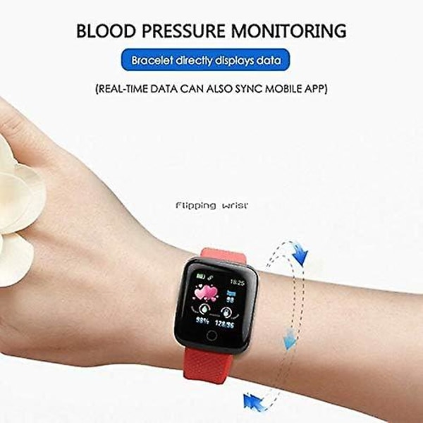Mk20 1,09 tums Ips färgskärm Ip67 vattentät smart watch, stöder sömnövervakning / pulsmätning / blodtrycksövervakning / multi-spor