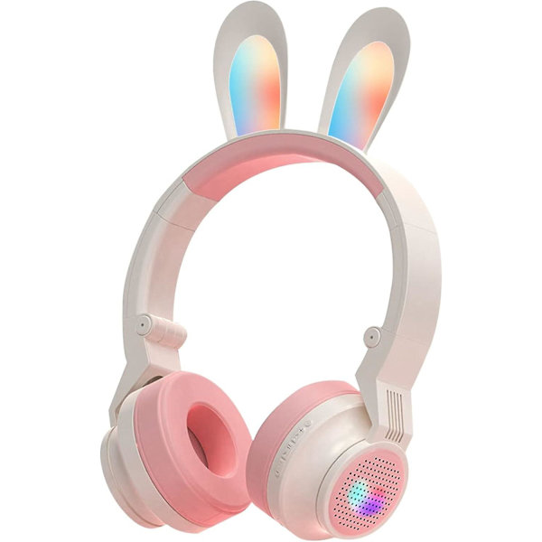 Barns bluetooth headset, kanin, LED-ljus