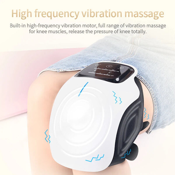 3-in-1 Cordless Knee Massager with Heat, Red Light and Massage Therapy