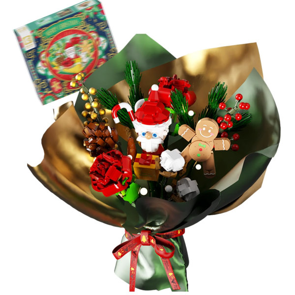 Joulukimppujen set piilotetulla musiikkirasialla, ruusupukki (882 kpl) colorful