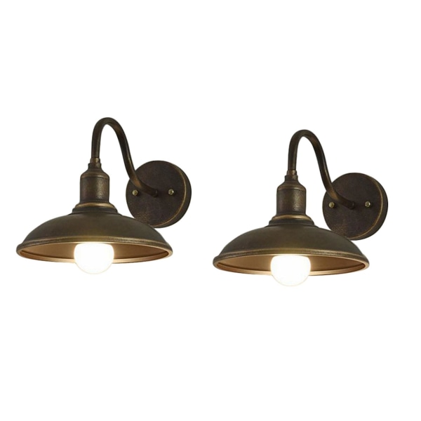 2x Led Gooseneck Barn Light Outdoor Seinävalaisin Etukuistin Maatilan valaisimet Puutarhavalot