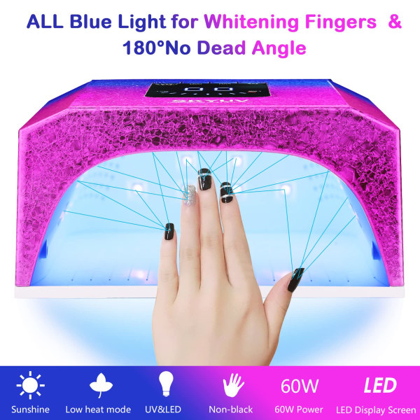 Genopladelig LED Manicure Lampe, Home og Salon Gel Negle Manicure Lampe