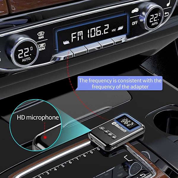 Bluetooth-sovitin televisioon, LED-lähetin Bluetooth 5.0 Jack 3-in-1 Bluetooth-vastaanotin Win 10, 8, 7 ja FM-yhteydelle ilman viivettä kuulokkeille