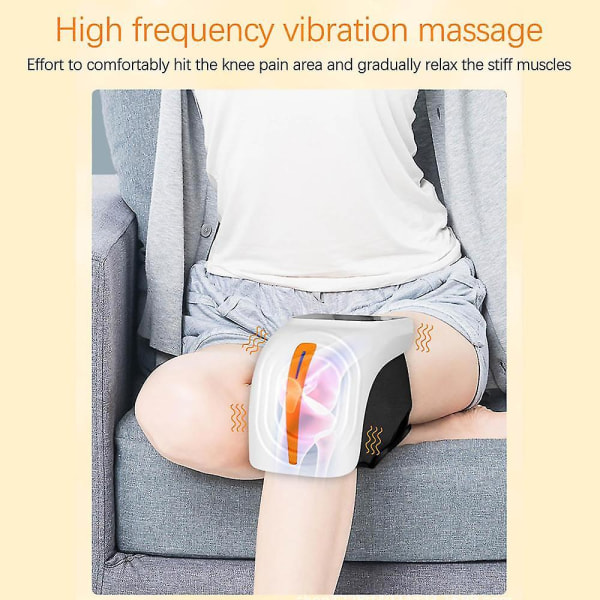 Knä Massager Med Värme För Smärtlindring Elektrisk Sladdlös Vibration Knä Massage