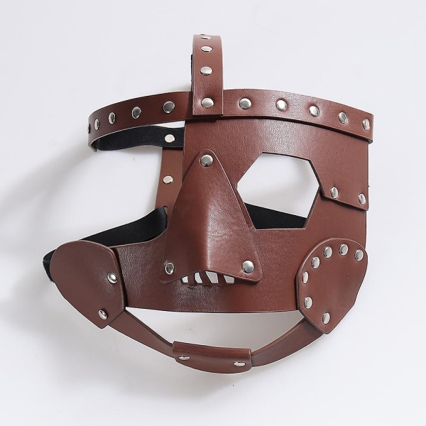 Medieval Warrior Gladiator Lædermaske Cosplay romersk egyptisk myte Soldat Vintage Punk hjelm Halloween fest kostume rekvisitter Gladiator mask