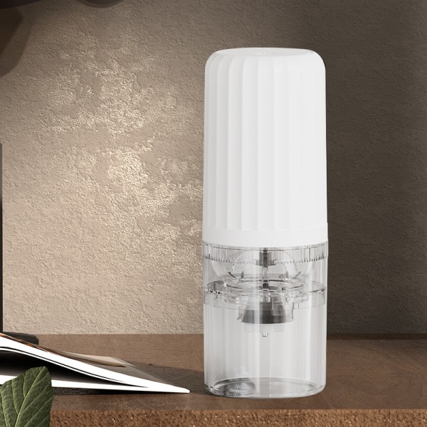 Elektrisk USB oppladbar kaffekvern Grå Justerbar tykkelseskvern white