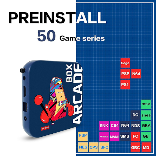 Plug And Play Hd Retro Videospilkonsol Emulator Konsol Arcade Box Rabat