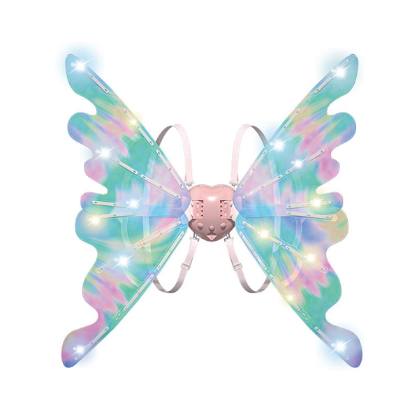 Ljus upp älvvingar, LED-fjärilsvingar för flickor kvinnor, Halloween-kostymklädsel, presenter till barn Color Butterfly