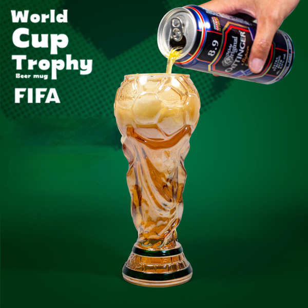 Beer Cup Glas Cup Fifa World Cup Trophy Style Beer Cup Fotboll Glas Bar Supplies 480ml Transparent 480ml