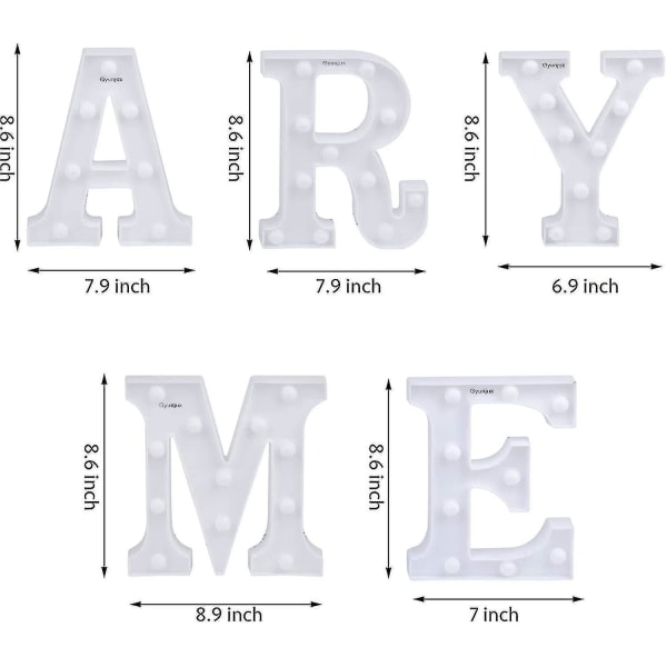 Led Glow Letters Alla hjärtans dag-present - Lys upp Marry Me-skylt med varmvit LED