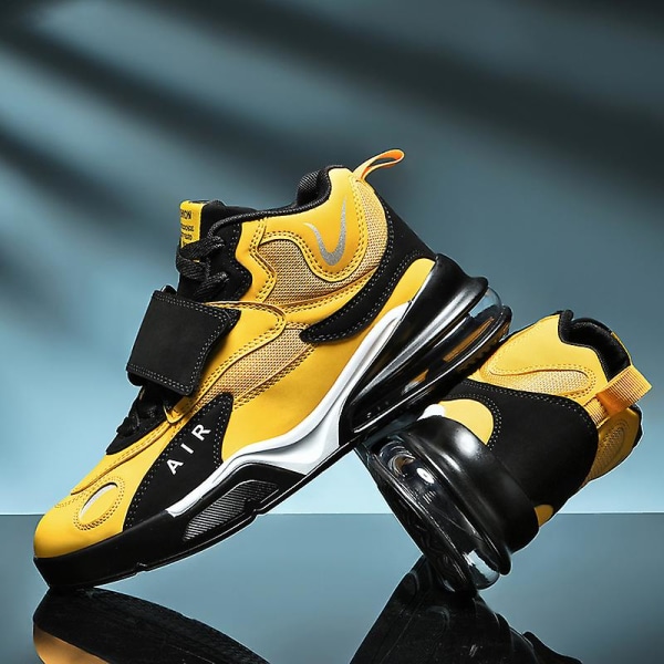 Basketskor för män Mode löparskor Andas Sneakers Fr8856 Yellow 45