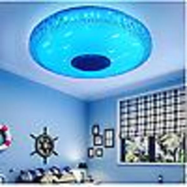 36W LED-taklampa med Bluetooth högtalare, RGB-färgförändring, dimbar, för sovrum, kök, badrum