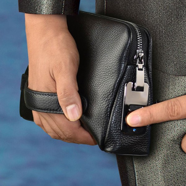 Smart fingeravtrykk passord lommebok for menn Tyverisikring mobiltelefonveske Håndveske reiseveske