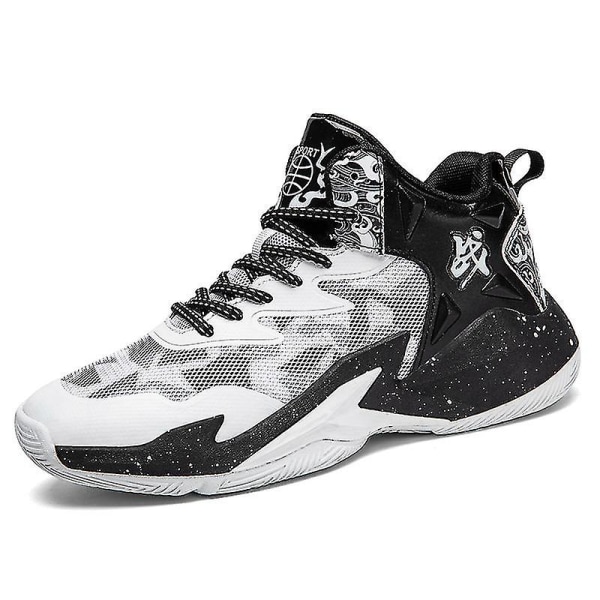 Dambasketskor Modesneakers Andningssportskor 8769 WhiteBlack 45