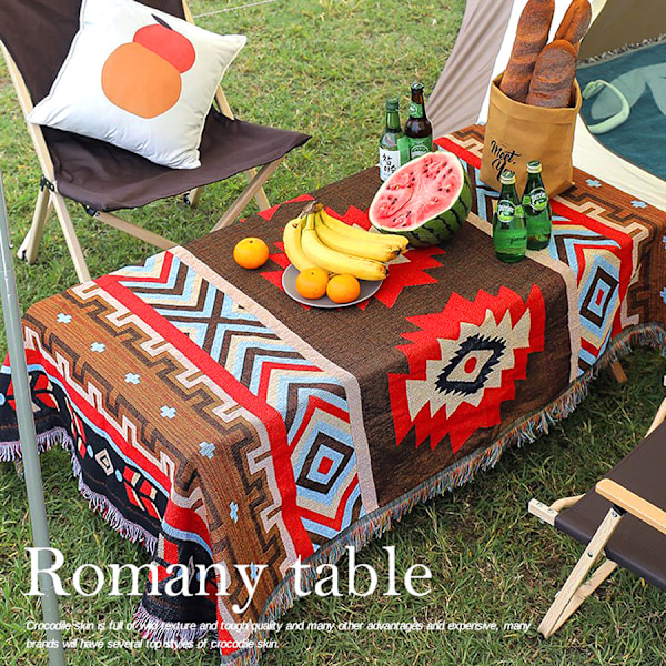 Navajo filt Aztec filtfilt för soffa säng Lämplig för utomhuscamping strand picknick resor 82x35 tum