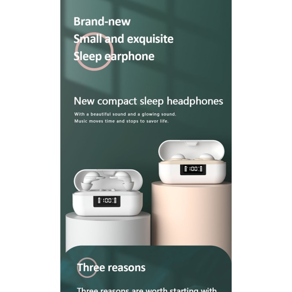 Bluetooth-kompatible øretelefoner In-ear Noise Cancelling Game Music Pink pink