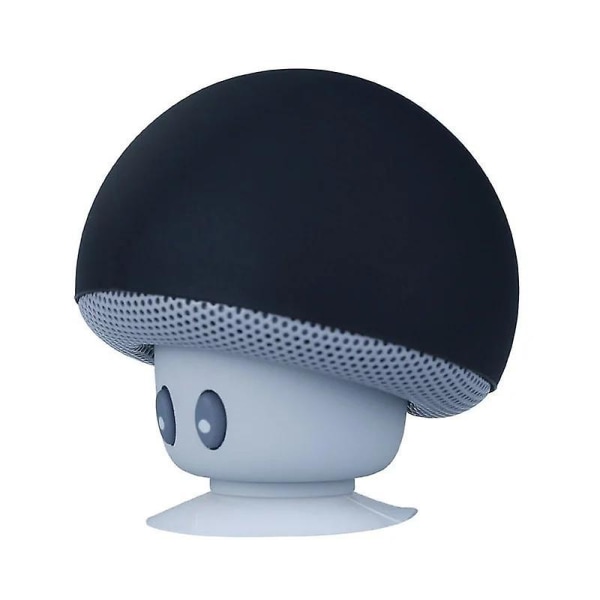Søt mini sopp trådløs bluetooth høyttaler bærbar stereo subwoofer musikkspiller mobiltelefon Black