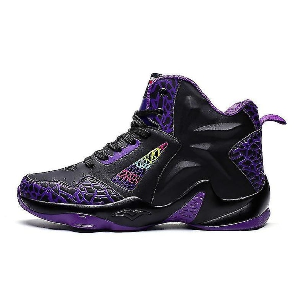 Vinterbasketskor, Sneakers för män black purple 43