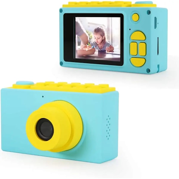Barnkamera Leksaker, HD Digitalkamera för Barn, Mini 2 Tums Skärm Barnkamera med Vattentätt Skal & 32GB SD-kort, Jul- och Födelsedagspresenter