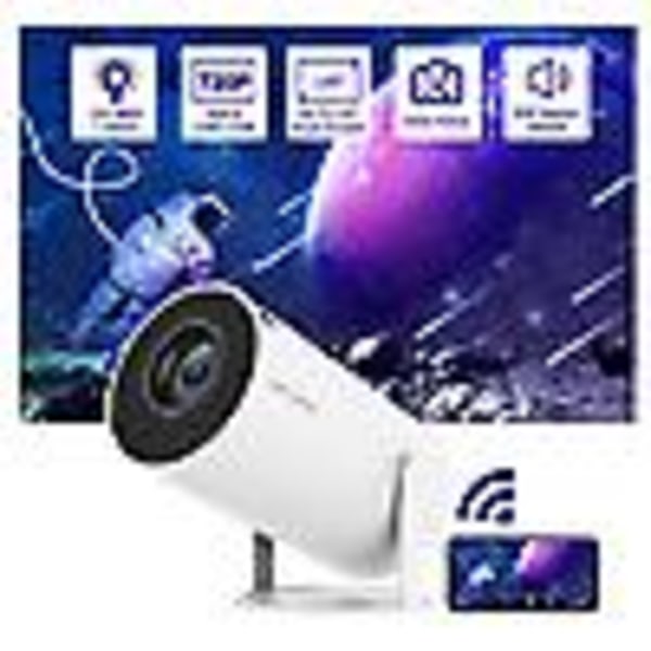HY300 Android 11.0 Bärbar projektor 2.4G/5G WiFi BT4.1 1280*720dpi 120 Ansi Lumens Home Theater Me