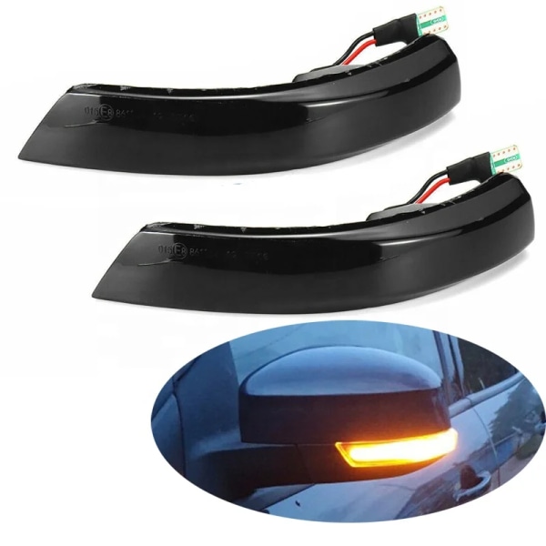 Dynamisk blinkers sidospegelindikator för Ford Focus Mk2 (2008-12/2010), Focus Mk3 (2018-04-12), Mondeo Mk4 (2014-08-12)