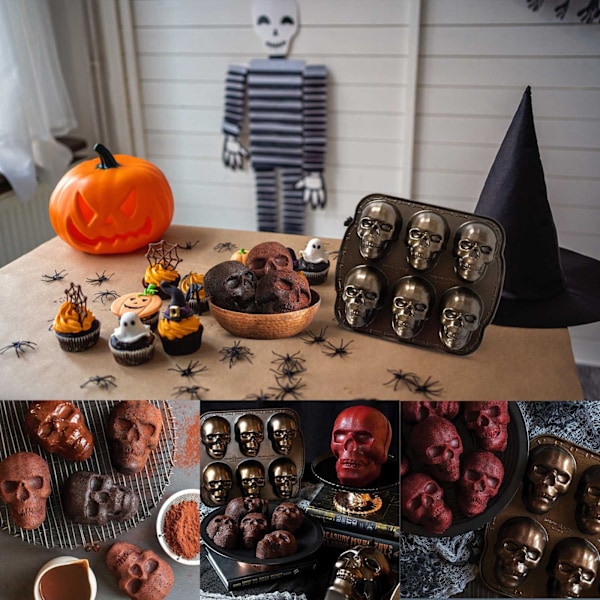 Ware Halloween Bakform, Spöklikt Skallekakaform Halloween Dekorationer