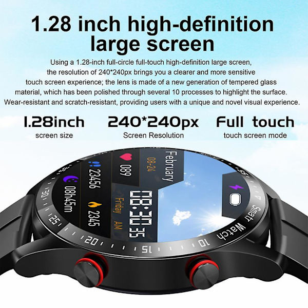 Smart Watch FK8 Fitness Tracker Med Puls- og Blodtryksmåler IP68 Vandtæt Smart Watch 2,05' Sceen